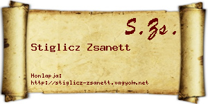 Stiglicz Zsanett névjegykártya