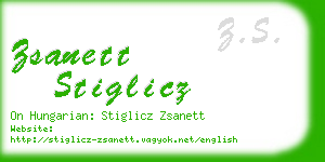 zsanett stiglicz business card